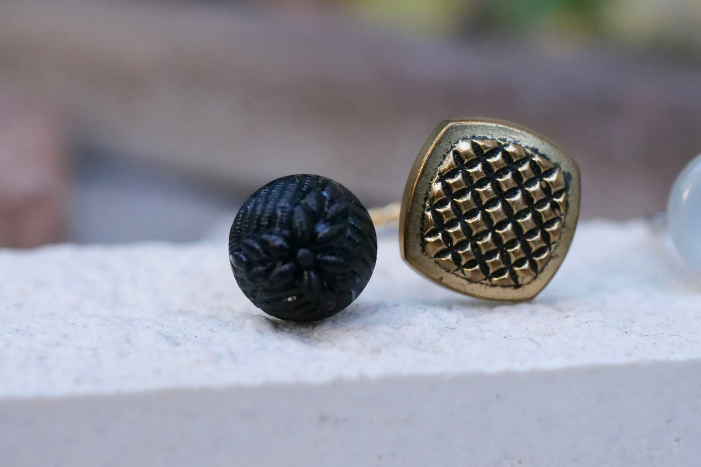 フランスアンティークボタンリング